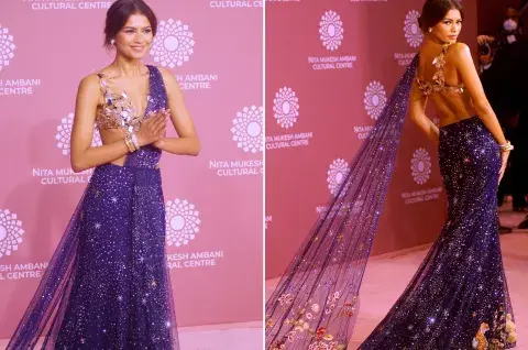 El increíble vestido de Zendaya para el Indian in Fashion. El increíble vestido de Zendaya para el Indian in Fashion.