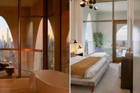 El penthouse tiene 5 habitaciones y 4 baños completos.