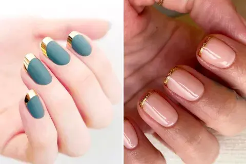 Desde hace rato venimos hablándote de la reversión de las uñas francesitas y el dorado es una opción genial para que te animes. Ya sea con un color nude u otro más jugado, queda espectacular y son súper fáciles de hacer. Desde hace rato venimos hablándote de la reversión de las uñas francesitas y el dorado es una opción genial para que te animes. Ya sea con un color nude u otro más jugado, queda espectacular y son súper fáciles de hacer.