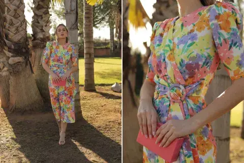 El vestido es de la marca española Cayro. El vestido es de la marca española Cayro.