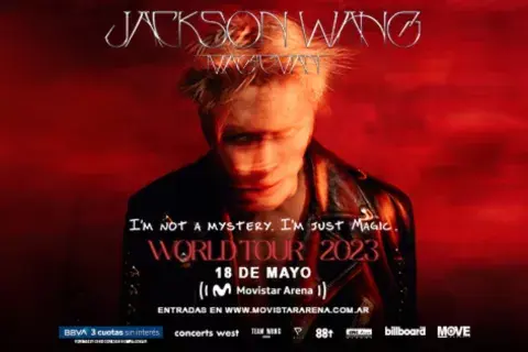 El afiche oficial del tour internacional de Jackson Wang. El afiche oficial del tour internacional de Jackson Wang.