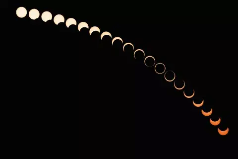 Eclipse solar híbrido de abril. Eclipse solar híbrido de abril.