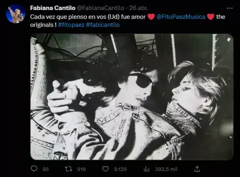 Fabi Cantilo posteó luego de ver la serie El amor después del amor, basada en la vida de Fito. Fabi Cantilo posteó luego de ver la serie El amor después del amor, basada en la vida de Fito.
