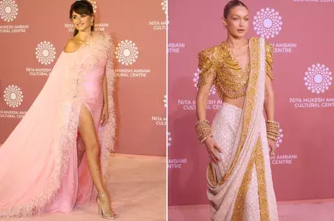 Los outfirs de Penélope Cruz y Gigi Hadid para la gala. Los outfirs de Penélope Cruz y Gigi Hadid para la gala.