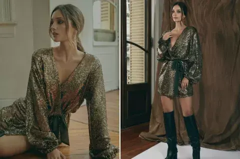El vestido que usó Pampita para el programa de ayer. El vestido que usó Pampita para el programa de ayer.