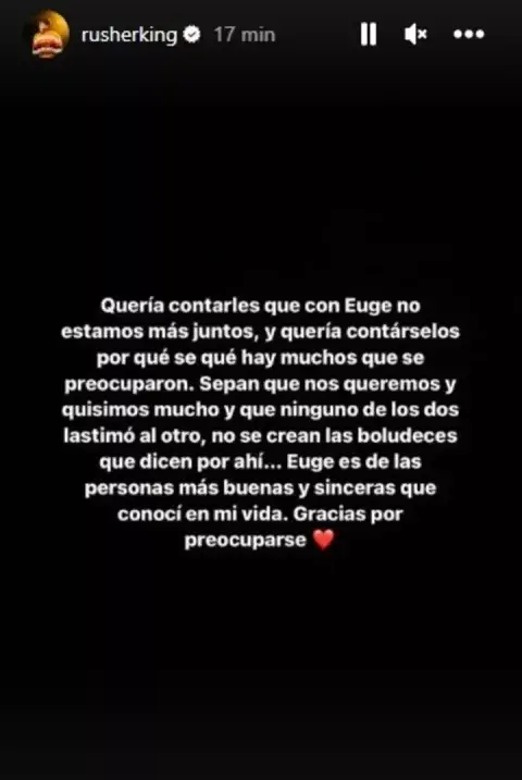 La confirmación de Rusherking La confirmación de Rusherking