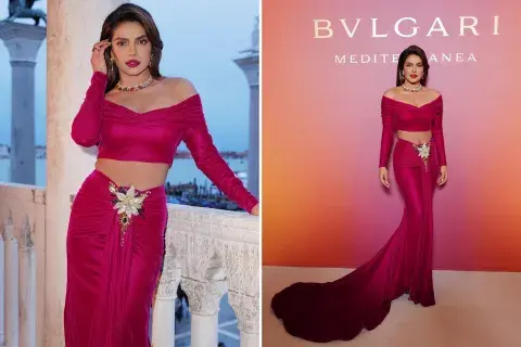 Priyanka Chopra revesionó el tradiconal sari. Priyanka Chopra revesionó el tradiconal sari.
