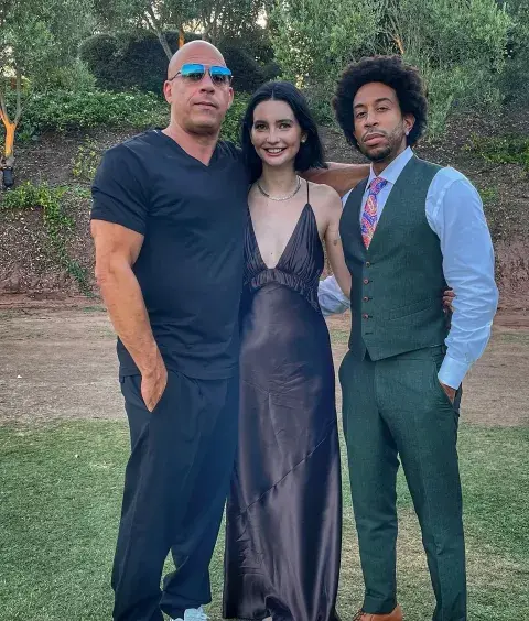 Meadow Walker junto a Vin Diesel y Tej Parker, conocido por su nombre artístico: Ludacris. 