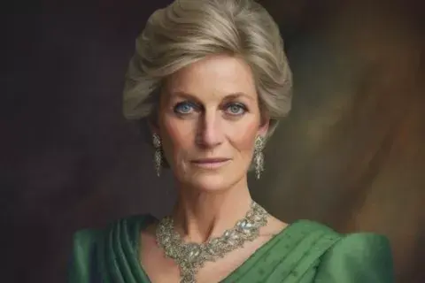 Los retratos de Lady Di se generaron 100% por medio de inteligencia artificial. Los retratos de Lady Di se generaron 100% por medio de inteligencia artificial.