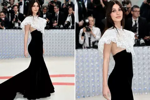 Camila Morrone, en su primera aparición en la MET Gala.