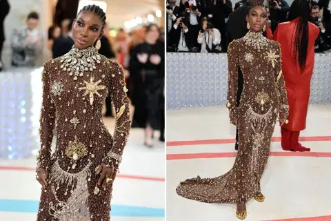 Michaela Coel la rompió con un look que se destacó por su originalidad.