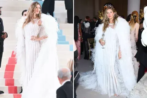 Gisele Bundchen con el vestido Chanel de Alta Costura 2007 con el que posó en una editorial frente a la lente del mismo Karl. Gisele Bundchen con el vestido Chanel de Alta Costura 2007 con el que posó en una editorial frente a la lente del mismo Karl.