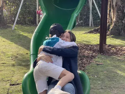 Benicio y Caro, y una imagen que vale más que mil palabras.