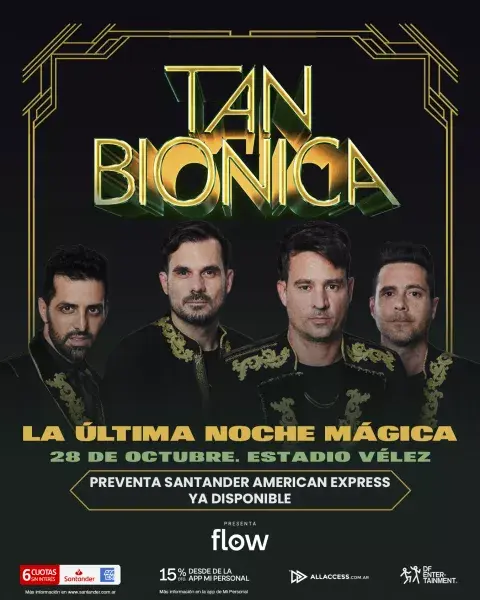 Tan Biónica: salió la preventa para la última noche mágica, su show de despedida. Tan Biónica: salió la preventa para la última noche mágica, su show de despedida.