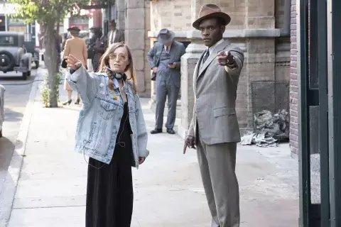 Marialy Rivas durante la filmación de Perry Manson. Marialy Rivas durante la filmación de Perry Manson.