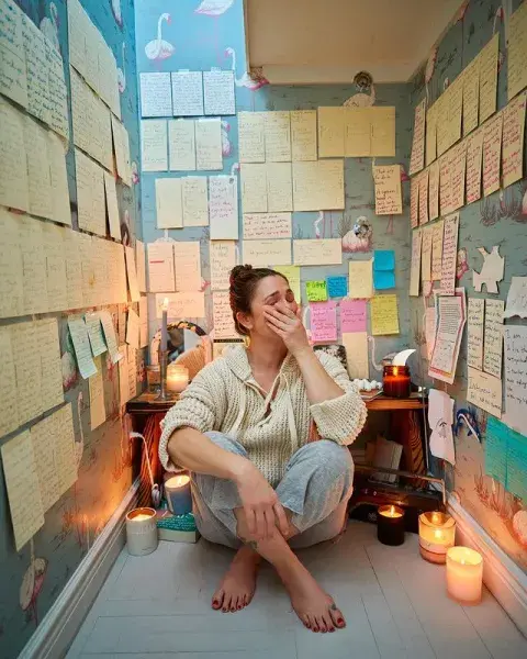 la conductora compartió con sus millones de seguidores en las redes sociales el cuarto de meditación que armó en su propio dormitorio. la conductora compartió con sus millones de seguidores en las redes sociales el cuarto de meditación que armó en su propio dormitorio.