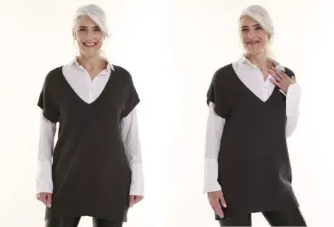 Chaleco con giro moderno. Chaleco con giro moderno.