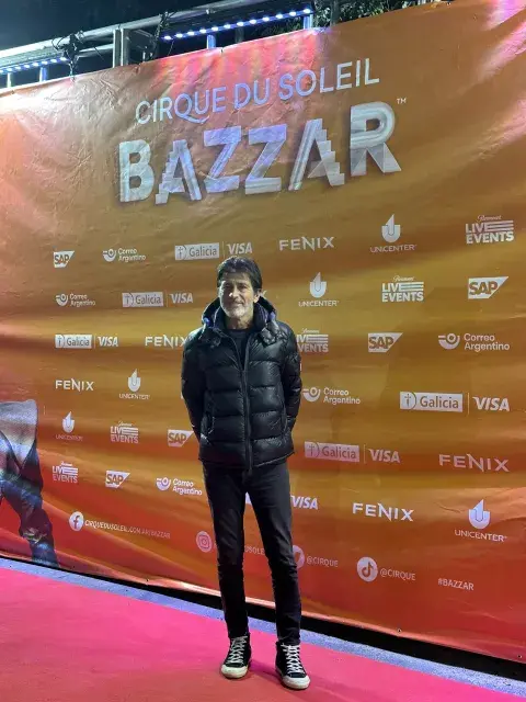 Nicolás Repetto en la premiere del Cirque du Soleil “Bazzar”.