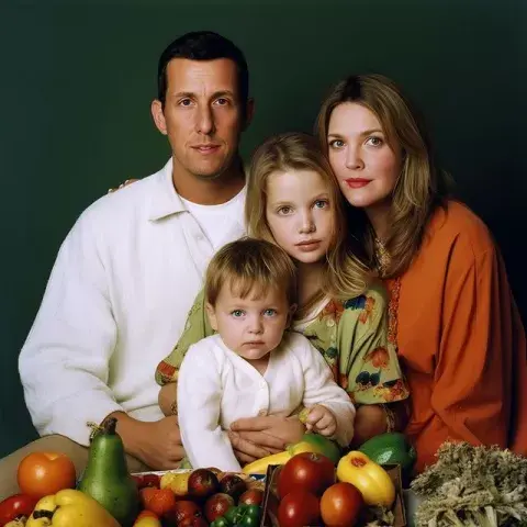 Adam Sandler y Drew Barrymore. Adam Sandler y Drew Barrymore.