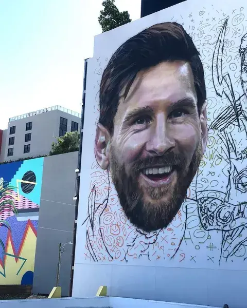 El impresionante mural de Maximiliano Bagnasco en Miami, Estados Unidos. El impresionante mural de Maximiliano Bagnasco en Miami, Estados Unidos.