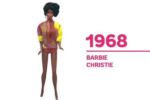 1968 Debuta Christie, la nueva amiga de Barbie y una de las primeras muñecas negras del mercado. 1968 Debuta Christie, la nueva amiga de Barbie y una de las primeras muñecas negras del mercado.