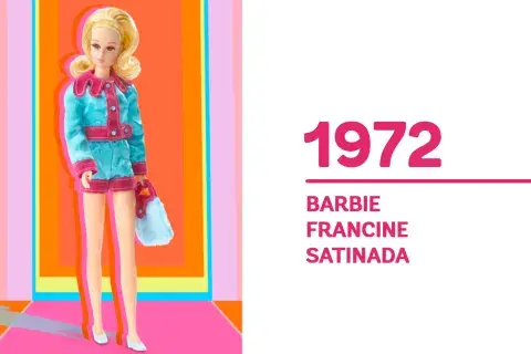 1972 Además de Christie, Mattel desarrolla a "Francine Satinada", una nueva amiga de Barbie. 1972 Además de Christie, Mattel desarrolla a "Francine Satinada", una nueva amiga de Barbie.