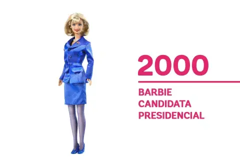 2000 Las elecciones presidenciales de EEUU de este año, inspiraron la creación de Barbie como candidata presidencial. 2000 Las elecciones presidenciales de EEUU de este año, inspiraron la creación de Barbie como candidata presidencial.