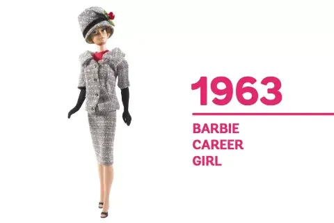 1963. "Career Girl" se convierte en la Barbie ideal para el mundo laboral corporativo, cuestión que para la época resultaba ser inusual. 1963. "Career Girl" se convierte en la Barbie ideal para el mundo laboral corporativo, cuestión que para la época resultaba ser inusual.