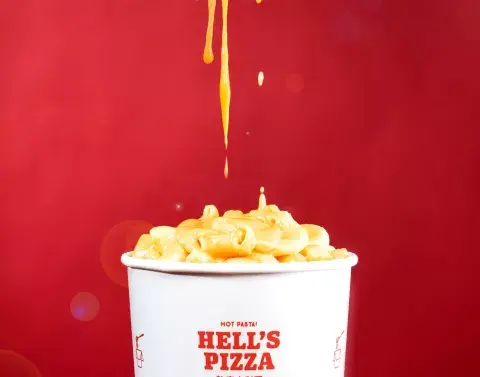 Hell's Pizza tiene una opción riquísima de Mac&Cheese. Hell's Pizza tiene una opción riquísima de Mac&Cheese.