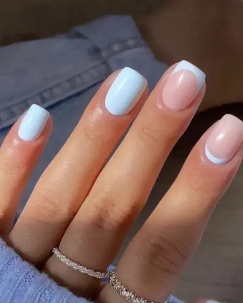 Tanto en pleno o francesita, también podés combinarlo con la nueva tendencia de pintar la lunita de la uña.
