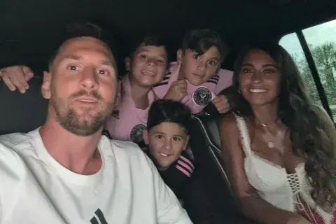 La familia de Anto y Messi, en Miami. La familia de Anto y Messi, en Miami.