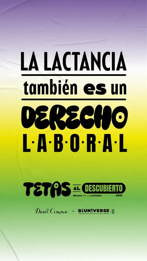 Campaña de lactancia materna, Tetas al descubierto, impulsada por Dani Cimma y Bi Universe. Campaña de lactancia materna, Tetas al descubierto, impulsada por Dani Cimma y Bi Universe.