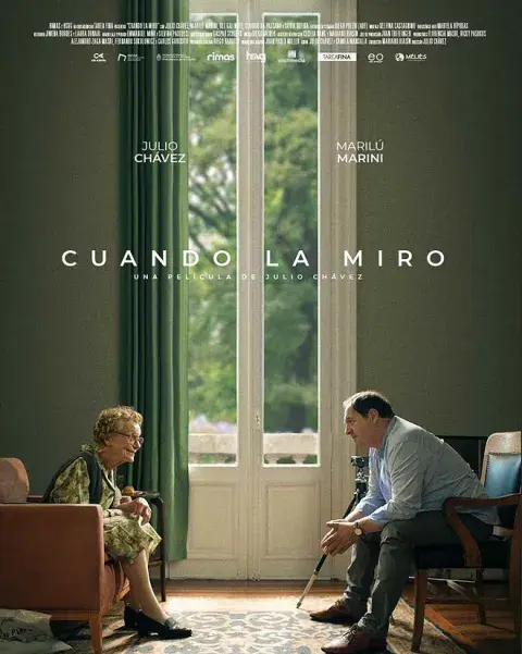 Poster de "Cuando la miro", el debut como director cinematográfico de Julio Chávez. Poster de "Cuando la miro", el debut como director cinematográfico de Julio Chávez.
