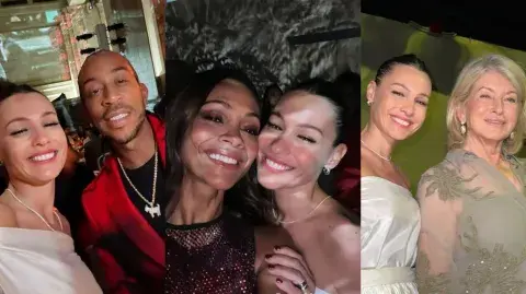 Pampita se fotografió con varias figuras de Hollywood. Pampita se fotografió con varias figuras de Hollywood.