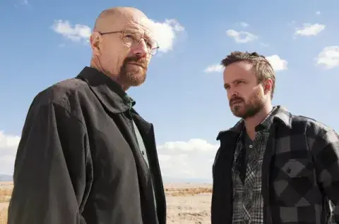 Bryan Cranston y Aaron Paul, los protagonistas de Breaking Bad. Bryan Cranston y Aaron Paul, los protagonistas de Breaking Bad.