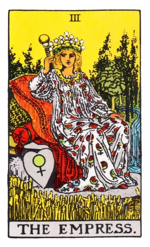 La carta del Tarot La Emperatriz. La carta del Tarot La Emperatriz.