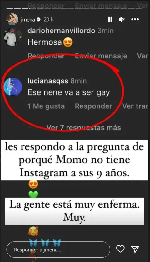Jimena Barón les respondió a los haters que cuestionan a su hijo: “La gente está muy enferma”. Jimena Barón les respondió a los haters que cuestionan a su hijo: “La gente está muy enferma”.