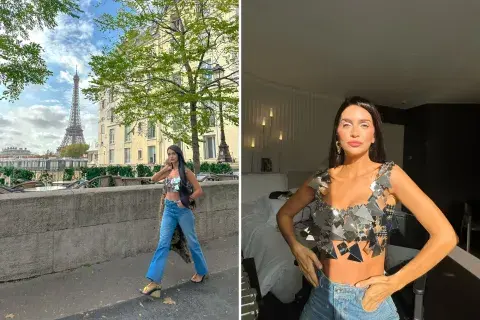 Zaira Nara en las calles de París. Zaira Nara en las calles de París.