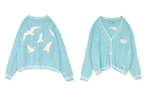 El cardigan de Taylor Swift para 1989. El cardigan de Taylor Swift para 1989.