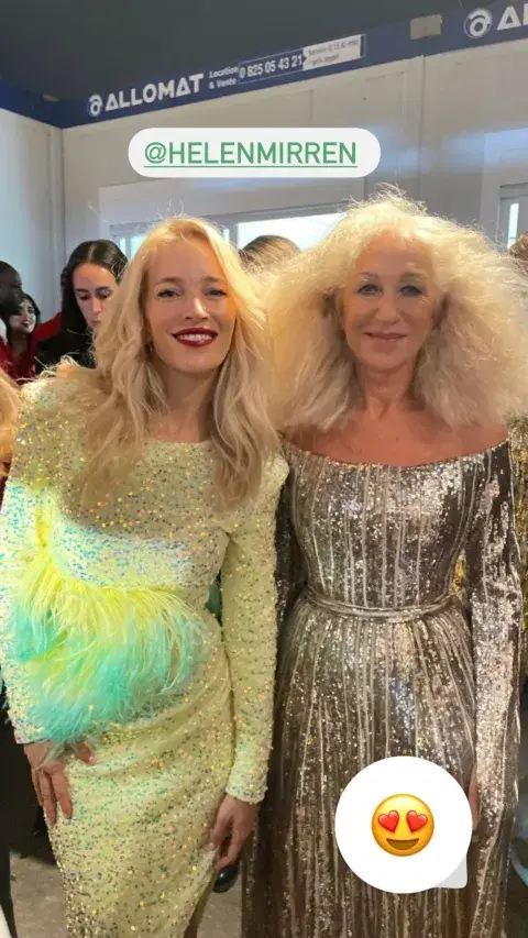 Luisana Lopitato con Helen Mirren en París. Luisana Lopitato con Helen Mirren en París.