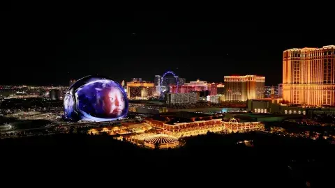 Las espectaculares imágenes de Sphere de Las Vegas. Las espectaculares imágenes de Sphere de Las Vegas.
