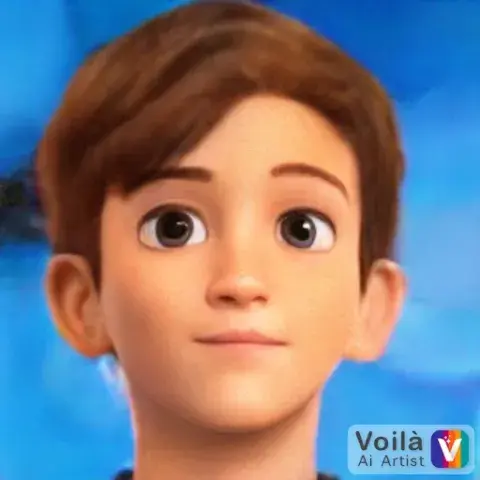 Thiago, el mayor de los hijos de Messi, como un personaje de Pixar, según la Inteligencia Artificial.