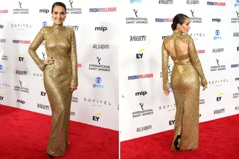 Nati Oreiro en la alfombra roja de los Premios Emmy 2023. Nati Oreiro en la alfombra roja de los Premios Emmy 2023.