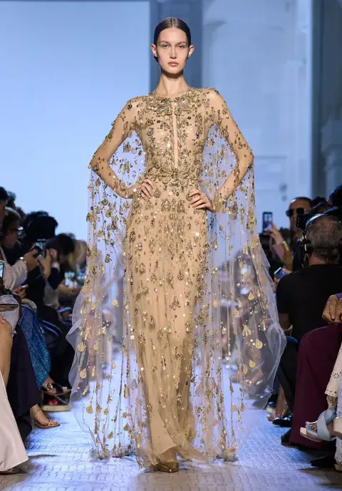 El vestido original de Elie Saab que usó Amanda Seyfried. El vestido original de Elie Saab que usó Amanda Seyfried.
