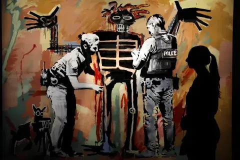 Banksy reveló su nombre en una entrevista de la BBC. Banksy reveló su nombre en una entrevista de la BBC.