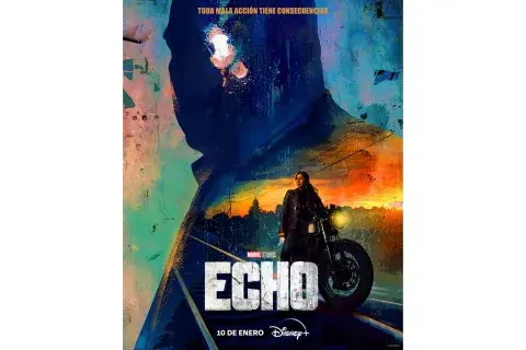 El afiche oficial de Echo, la nueva serie de Disney+. El afiche oficial de Echo, la nueva serie de Disney+.