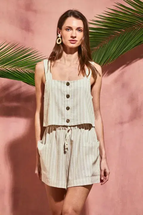 Top y short de lino Top y short de lino