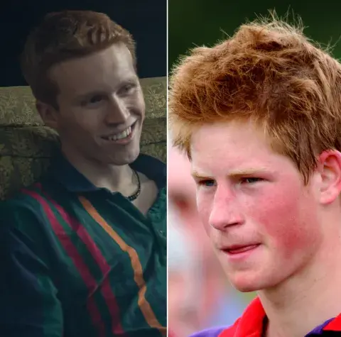 Luther Ford es el adolescente Príncipe Harry en el final de The Crown. Luther Ford es el adolescente Príncipe Harry en el final de The Crown.