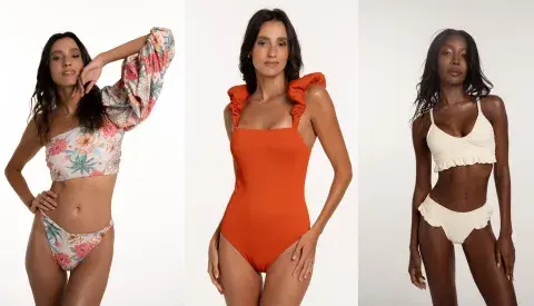 Elegancia y conciencia ecológica (bikinis desde $50.900 / enterizas desde $47.900). Elegancia y conciencia ecológica (bikinis desde $50.900 / enterizas desde $47.900).