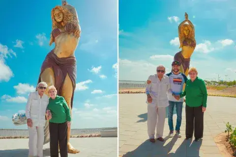 Shakira estuvo acompañada de sus papás y hermano. Shakira estuvo acompañada de sus papás y hermano.